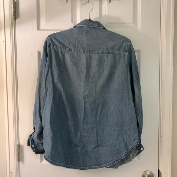 Universal Thread Distressed Denim Button Down - Picture 2 of 4